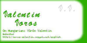 valentin voros business card